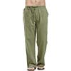 Generico Pantaloni Lunghi da Uomo in Lino, Leggeri, Estivi, vestibilità Larga Chino Uomo Pantaloni Uomo Eleganti Regular Fit