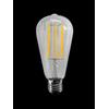 ALCAPOWER Lampadina E27 LED Bulbo Edison a Filamento LED 6W Luce 4000°k (Bianco Naturale) 750 lumen - Dimensioni: d 64 x 146 mm Angolo Flusso luminoso 360°