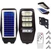 MAKA change your life quality MAKA Lampione con Pannello Solare 300w Monocristallino Led Esterno Telecomando Leds Impermeabile Fotovoltaico Ip66 Faro Luce Fredda 6500K 9 Ore Autonomia Sensore Crepuscolare Stradale