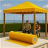 Byour3 - Tessuti per Tende da Sole Ombreggiante Gazebo -Stoffa al Metro per Esterno in Teflon Traspirante Frangisole Frangivento Anti UV Pergola per Copertura Solare No PVC (Giallo Teflon, 140 cm)