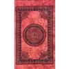 Seamar Copritutto Medio Horizon Batik 100% Cotone Copri Poltrona 140x230 cm Telo Mare con Frange Leggero (Rosso)