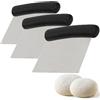 VIRSUS Raschietto Flessibile Multiuso da Cucina 3648, Misura 11x8,5 cm, Spatola Tagliapasta in Acciaio Inox e Manico in Plastica, utensile da Cucina per Tagliare Impasto Pizza, Pane, Pasta, Dolci (3)