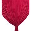 Tex family - Tenda a Perline Anti Insetti | Tenda per Esterni | Tende a Fili di Poliestere con Asta in PVC, Rosso, 120L x 220A cm (1 Pannello), Materiale Poliestere