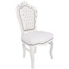 Way Home Store Sedia stile Barocco Bianca in Ecopelle