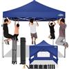 COBIZI Gazebo 3x3,Gazebo Esterno Resistente con Parete Laterale e Sacchi di Sabbia,Esterno Pieghevole Impermeabile Gazebo da Giardino,Tendone Padiglione Pop Up per Feste Campeggio (3 per 3m Blu Scuro)