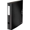 Leitz Active Solid Raccoglitore con Meccanismo a Leva 180°, Formato A4, Dorso 65 mm, Chiusura a elastico, Polyfoam leggero, Nero, 10481095