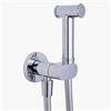 Inbagno Kit doccetta per Water e Bidet, in Ottone cromato, COMPLETO di supporto con apertura acqua e flessibile