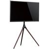 Munari KE088NS base da pavimento per tv a schermo piatto 139,7 cm (55") Supporto fisso da pavimento a pannello piatto Nero, Legno