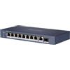 Hikvision DS-3E0510HP-E switch di rete Non gestito Gigabit Ethernet (10/100/1000) Supporto Power over Ethernet (PoE) Blu