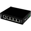 StarTech.com Switch di rete Commutatore Industriale Gigabit Ethernet a 5 porte non gestito - Guide DIN / Montabile a parete