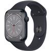 Apple Watch Series 8 GPS 41mm Cassa in Alluminio color Mezzanotte con Cinturino Sport Band Mezzanotte - Regular