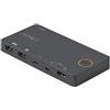 StarTech.com Switch KVM ibrido USB-A + HDMI e USB-C a 2 porte - Monitor singolo HDMI 2.0 4K 60Hz - Switch KVM compatto per desktop e/o laptop HDMI - Alimentato da bus USB - Compatibile con Thunderbolt 3