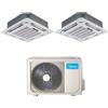 Midea Climatizzatore Condizionatore MIDEA Dual Split CASSETTA 4 Vie da 9000+9000 Btu Inverter con M20-18FN8 R-32 WI-FI OPTIONAL 9+9 A+++/A+