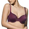 Selene, Reggiseno Donna con Ferretto e Coppe Imbottite, in Morbido Tessuto, Stampa a Pois, Collezione Greta, Colore Bordeaux, Taglia 3C