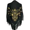 La Senorita La Señorita Foulard cintura chale manton de manila Flamenco di danza nero oro