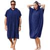 Kato Tirrinia Asciugamano in spugna da surf in microfibra, poncho da bagno, accappatoio, sauna e uomo, grande poncho da surf, poncho da spiaggia, per adulti, asciugamano con cappuccio per sauna,