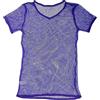 ZUYPSK Maglietta da uomo trasparente a maniche corte in rete, girocollo, a maniche lunghe, maglia elastica, slim fit, viola., L