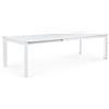 Giordanoshop Tavolo Allungabile Konnor 200-300x110 cm Bianco in Alluminio