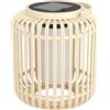 Eglo Lampada a LED da tavolo Marliano, lampada a energia solare per esterni, per giardino e patio, decorazione in rattan, per balcone, stile boho, lanterna, vimini, IP44