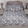 Emma Barclay Set di Biancheria da Letto con Copripiumino in Jacquard di Lusso, Motivo: Prato di Farfalle, Poliestere, Argento, Super King