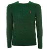 Polo Ralph Lauren Maglione girocollo verde a trecce in lana e cashmere