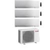 Mitsubishi Climatizzatore Trial Split Kirigamine Zen MSZ-EF Silver 9+18+18 con MXZ-4F72VF Inverter R32 WiFi Classe A++ ,