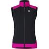 MONTURA wind revolution vest donna MVVW06W 9007 colore nero/intense violet gilet smanicato antivento ideale per alpinismo arrampicata e trekking