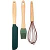 Zenker Set pasticceria 3 pezzi. 1 frusta rossa 29cm, 1 pennello 23cm, 1 spatola 30,5 cm, confezione natalizia