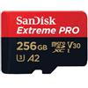 Sandisk 256GB Scheda microSDXC SanDisk Extreme Pro 200/140 MB/s A2 Classe 10 [SFSANMD256SQXCD]