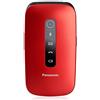 PANASONIC - Senior Phone Display 2.8' con Tasti Grandi + Tasto SOS Bluetooth Colore Rosso - Italia