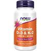NOW FOODS Vitamin D-3 & K-2 1,000IU 120 vcapsule
