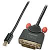 Lindy 41952 Cavo Mini DisplayPort a DVI-D nero, 2m