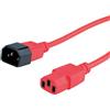 ROLINE Cavo di collegamento per apparecchi IEC 320 C14 - C13, rosso, 3 m