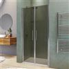 DEGHI Box doccia nicchia 105 cm saloon con vetro anticalcare bronzato e profilo cromo 195h - Lost