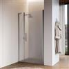 DEGHI Box doccia nicchia 120 cm battente 95 cm e lato fisso con vetro temperato opaco e profilo cromo 190h - Nilo