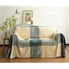 ele ELEOPTION Coperta da Tiro in Ciniglia, Nappe Jacquard Coperta da Tiro Coprisedile per Divano Decorativo Divano da Letto Sedia Morbida, Motivo Tribale Popolare (220 x 250 CM, Cachi)