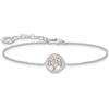 THOMAS SABO Bracciale con ciondolo Tree-of Love, in argento Sterling 925, A2160-007-21, Eine Grösse, Argento sterling, Nessuna pietra preziosa