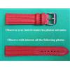 Fleurus 20 MM Braccialetto Impermeabile Squalo Autentica Rosso Tipo Chronomat Doppio
