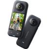 Insta360 X3, Action cam 360 con video HDR Active 360 5.7K, obiettivo singolo 4K, impermeabile, stabilizzazione FlowState, touchscreen da 2,29, editing con IA, per moto, sport invernali e video blog