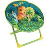 Fun House 713260 Jurassic World Dinosauro - Sedia a sdraio pieghevole per bambini, H.47 X L.54 X P.42 cm, colore: Verde