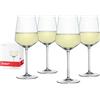 Spiegelau & Nachtmann 4670182 - Set di 4 Bicchieri da Vino Bianco in Cristallo, 440 ml, Colore: Trasparente