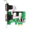 DIioee Scheda Controller PCI 2 Porte Seriale RS232 Com Db9 Chip PCI-E 1.0 X 1 WCH382 con Staffa Un Basso Profilo