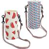 DIYCUT Portaborraccia a Tracolla Regolabile, 2 Pezzi Borsa per Borraccia Molle, Borsa Portabottiglie, Accessorio Perfetto per Acciaio Inossidabile, Plastica, Bottiglia di Vetro (19 × 8cm)