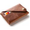 Crazy Horse Craft Portafoglio Uomo e Donna, Classic Brown, Pelle Italiana, Porta Carte, Portamonete, Portatessere, Slim Minimalist Wallet, Pocket Credit Card Holder