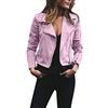 Generico Giacca in Pelle Donna Nera Trapuntata Giubbino Biker Giubbotto Moto Vera Pelle Giacca In Ecopelle Chiodo Ecopelle Imbottito Donna Giubbino Ecopelle Donna Nero Corto