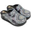terlik sabo ortopedik terlik Terlik Sabo Air ST669 Max Leather Womens Clogs Mules Slippers Sabot Shoes, Donna, Mandala Blu Navy, EU 42
