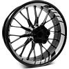 Finest Folia Set completo di 18 adesivi per cerchioni per moto, auto, design completo per cerchioni da 15, 16, 17, 18, 19 pollici MR020 (09 Argento Metallizzato)
