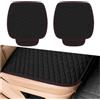 CGEAMDY 2 Pezzi Coprisedile Auto Universale in Tessuto Di Lino, Accessori Auto - Cuscini Universali in Lino per Sedili Di Berlina, Con Fondo Antiscivolo per Alleviare La Pressione Sull'anca(Nero)