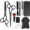 HaoYiShang Forbici per taglio di capelli 11 pezzi in acciaio affilato professionale forbici capelli uomini e donne barbiere parrucchieri, forbici per sfoltire per uso accessori parrucchiere