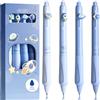 KCatsy Set di 4 Penne Cancellabili - Pianeta, Astronauta, Razzo, Spazio - Sfera sull'Estremità per Rimuovere l'Inchiostro - Penna A Scomparsa Cancellabili Inchiostro Termosensibile - Blu Punta 0,5 mm
